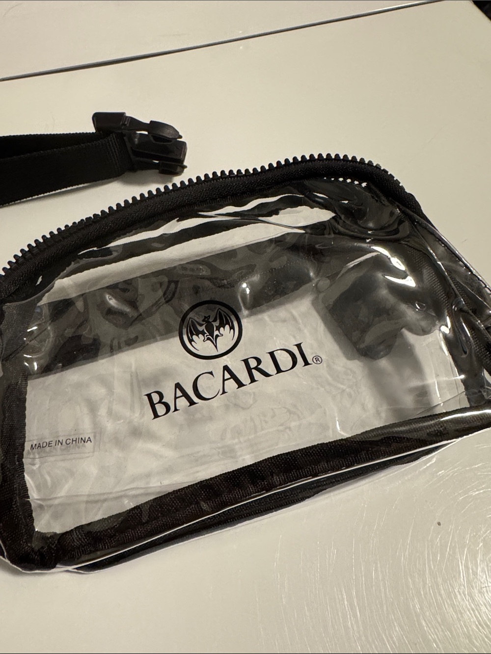 Bacardi Clear Black Travel Crossbody Bag